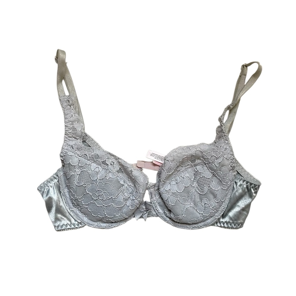 Vintage Victorias secret heather gray lace bra